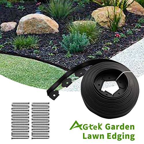 AGTEK 46FT No-Dig Garden Edging Border Set