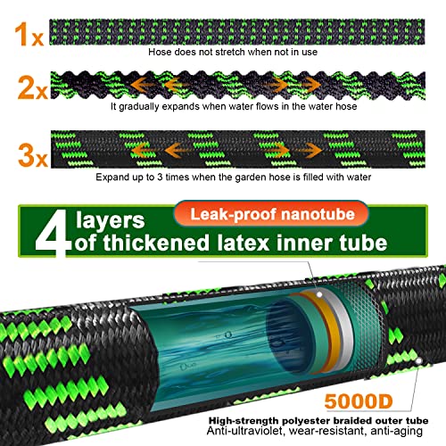 Relxitl 100ft Expandable Garden Hose with 10 Function Sprayer