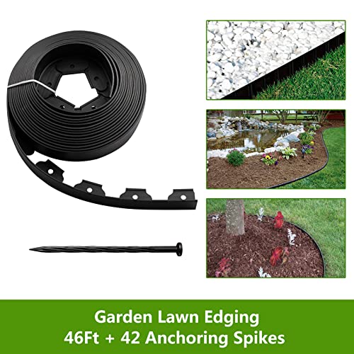 AGTEK 46FT No-Dig Garden Edging Border Set