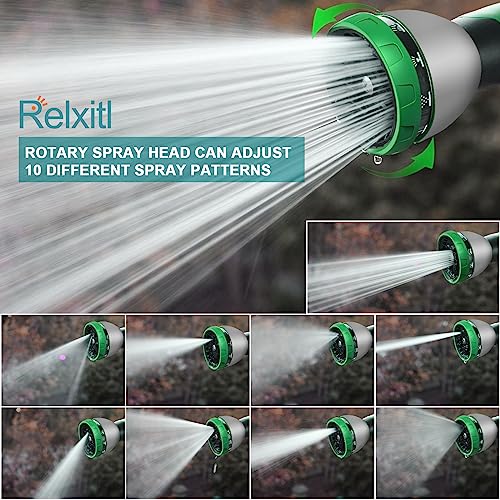 Relxitl 100ft Expandable Garden Hose with 10 Function Sprayer
