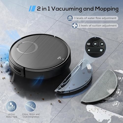 2-in-1 Robot Vacuum & Mop with Wi-Fi/App Control
