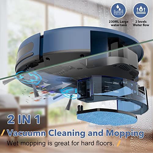 ZCWA Robot Vacuum Cleaner with WiFi/App, Self-Charging, Mop