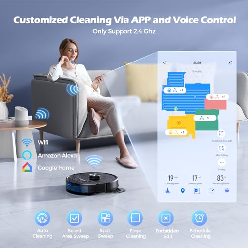 Lubluelu SL68 3-in-1 Robot Vacuum with Lidar Navigation