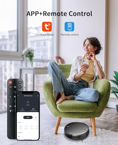 Smart Robot Vacuum and Mop Combo with Wi-Fi