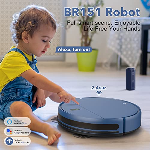 ZCWA Robot Vacuum Cleaner with WiFi/App, Self-Charging, Mop