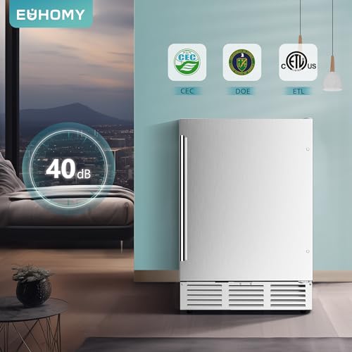 24" Beverage Refrigerator with Stainless Steel Door, 180 Can