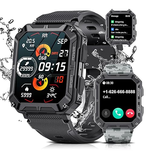 LIGE Military Smart Watch: Call, Fitness Tracker, IP68