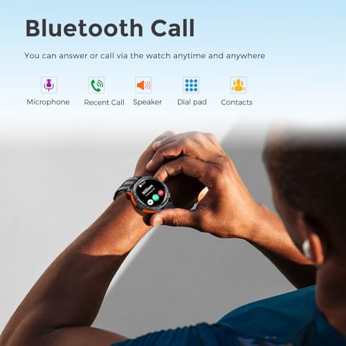 VIRAN Smart Watch for Men - Bluetooth Call, Military Fitness