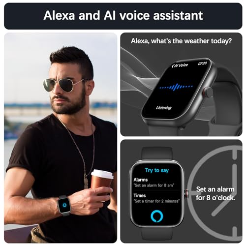 Bluetooth Call Smart Watch with Alexa, Fitness Tracker
