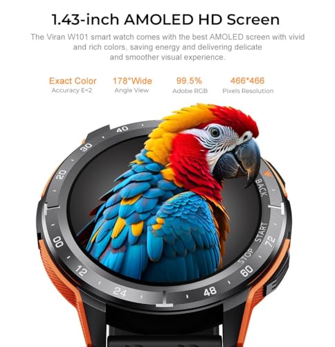 VIRAN Smart Watch for Men - Bluetooth Call, Military Fitness