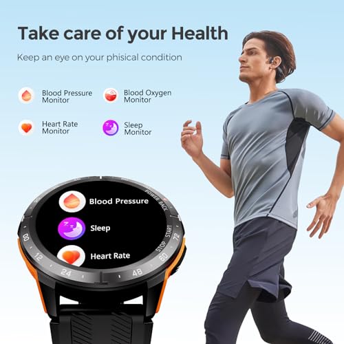 VIRAN Smart Watch for Men - Bluetooth Call, Military Fitness