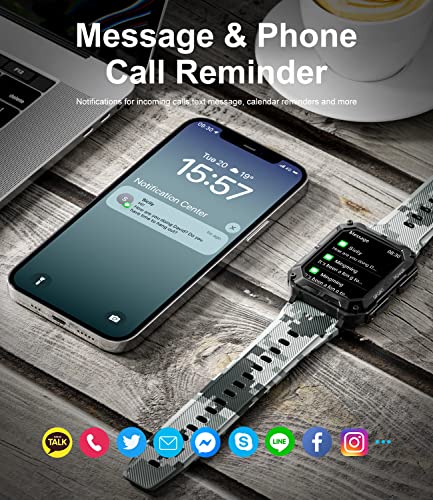 LIGE Military Smart Watch: Call, Fitness Tracker, IP68