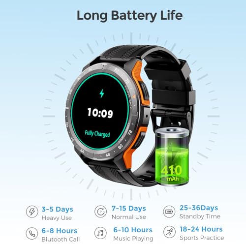 VIRAN Smart Watch for Men - Bluetooth Call, Military Fitness