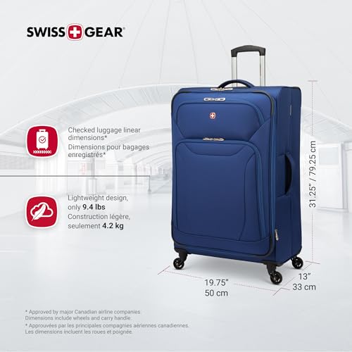SWISSGEAR Elite Air Carry-On Luggage - Blue, 20