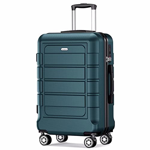 SHOWKOO 28" Expandable Luggage Double Spinner TSA Lock