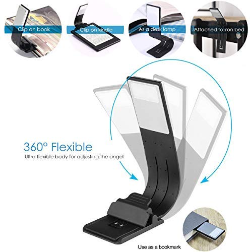 USB Rechargeable LED Book Light for Night Reading