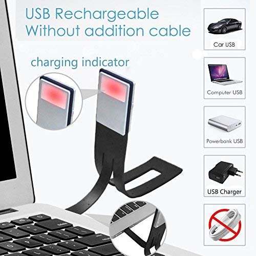 USB Rechargeable LED Book Light for Night Reading