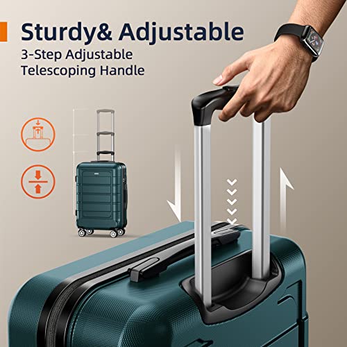 SHOWKOO 28" Expandable Luggage Double Spinner TSA Lock