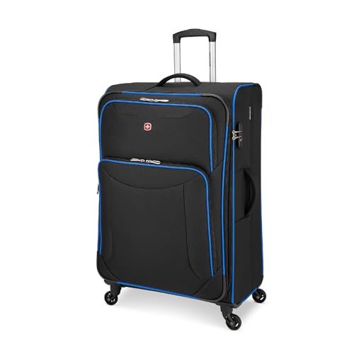 SwissGear Basel Collection 28" Spinner Luggage, Black/Blue
