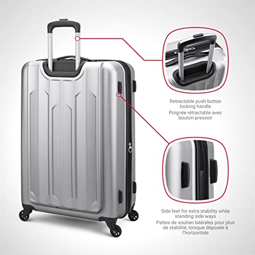 Swiss Gear 28" Large Hardside Spinner Luggage Silver