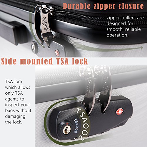 Coolife VIP Luggage Set with TSA Lock Spinner