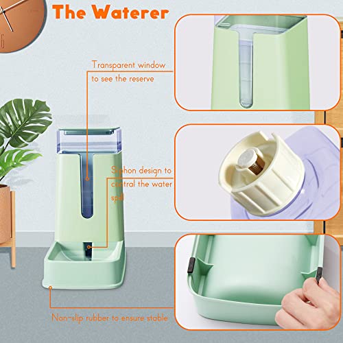 Automatic Pet Feeder & Waterer Set for Small/Medium Pets