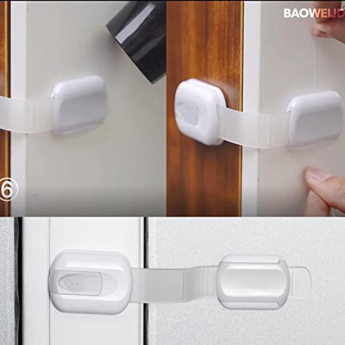 8-Pack Child Proof Safety Locks for Cabinets and Drawers