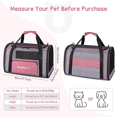 Premium Cat Carrier for Medium Cats Under 25 lbs