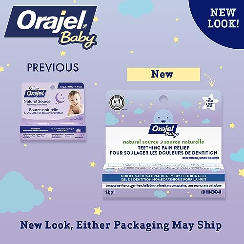 Nighttime teething gel for babies, natural source, 9.4g