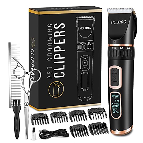 Professional Rechargeable Cordless Dog Clippers for Thick Coats