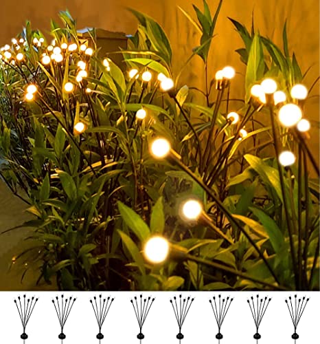 VIP Solar Garden Lights: Waterproof, Wind Swaying Firefly