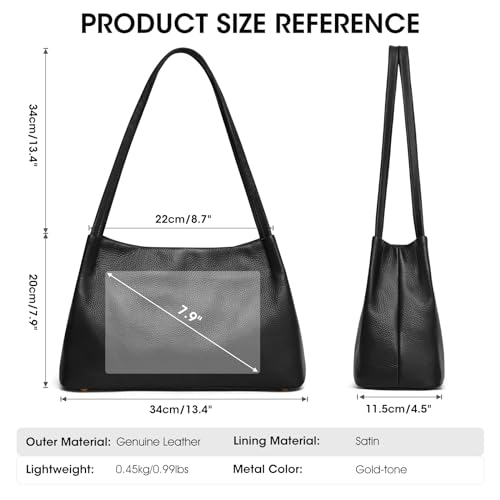 Kattee Genuine Leather Hobo Shoulder Tote Purses Handbags