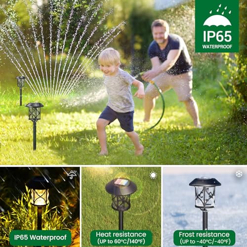 VIP Solar Pathway Lights - 8 Pack warm white