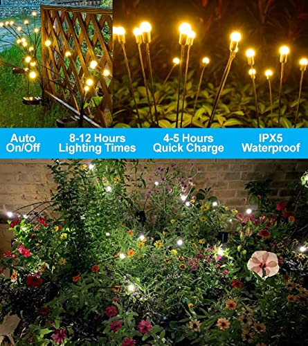 VIP Solar Garden Lights: Waterproof, Wind Swaying Firefly