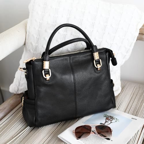 Kattee Women's Genuine Leather Satchel Tote Shoulder Bag