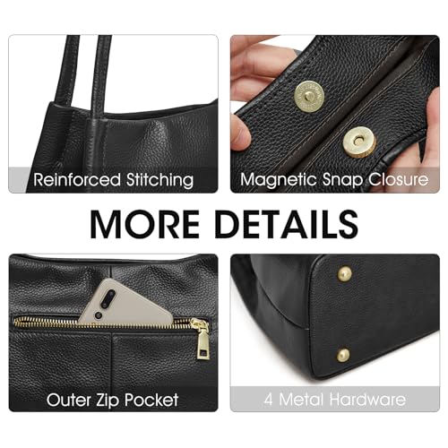 Kattee Genuine Leather Hobo Shoulder Tote Purses Handbags