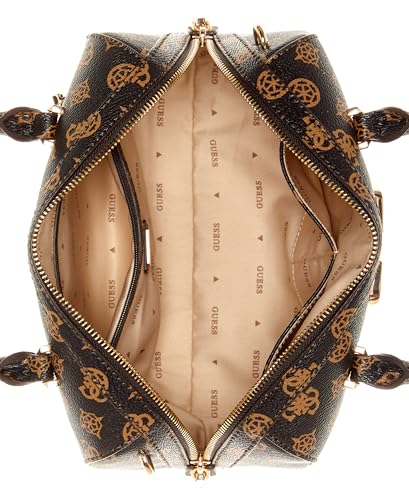 GUESS Women's Nelka Mocha Logo Satchel, VIP Style