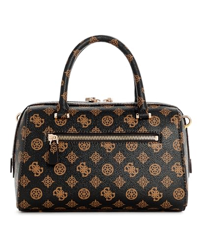 GUESS Women's Nelka Mocha Logo Satchel, VIP Style