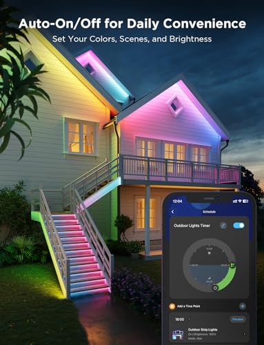 32.8ft Smart Outdoor LED Strip Lights with Alexa