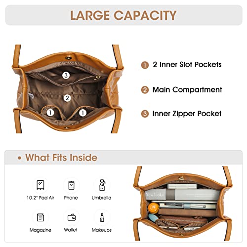 Kattee Soft Leather Shoulder Tote for VIP Women