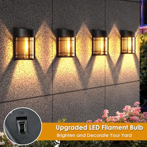 8 Pack Solar Fence Lights for VIP Patio Decor