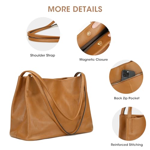 Kattee Soft Leather Shoulder Tote for VIP Women
