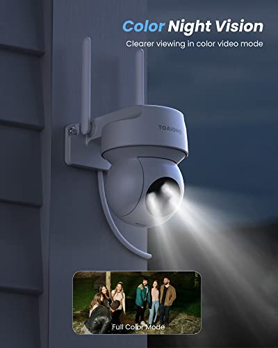 Outdoor WiFi Security Camera for Home - Color Night Vision