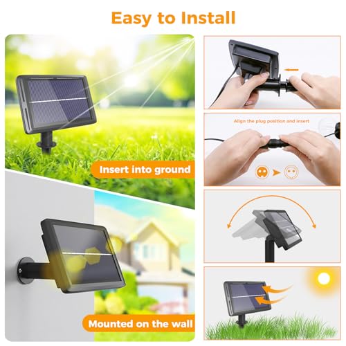 btfarm 75FT Solar String Lights Outdoor, 30+3 LED