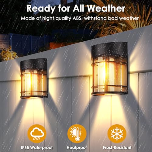 8 Pack Solar Fence Lights for VIP Patio Decor