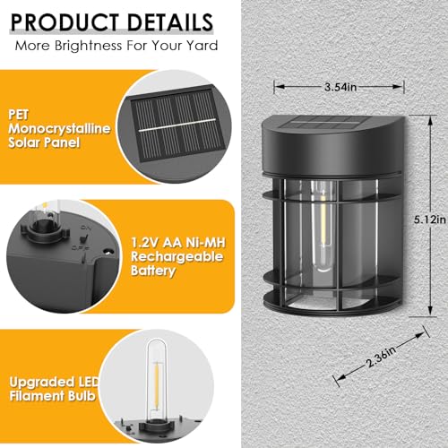 8 Pack Solar Fence Lights for VIP Patio Decor