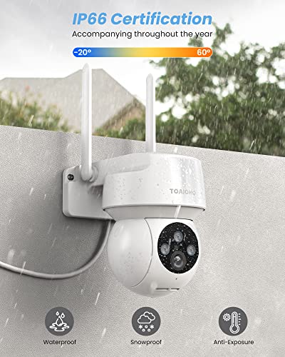 Outdoor WiFi Security Camera for Home - Color Night Vision