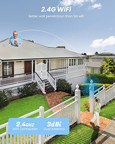 Outdoor WiFi Security Camera for Home - Color Night Vision