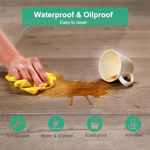 Large Clear Non-Slip Desk Pad for Office or Home