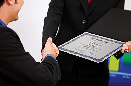 Black Certificate Holders with Gold Foil Border, 25 Pack